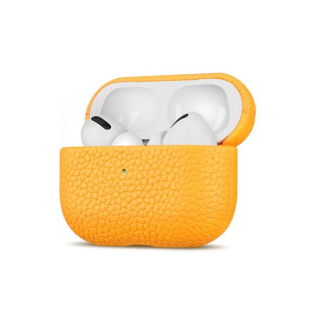 Yellow LV Solid Leather Airpods Case